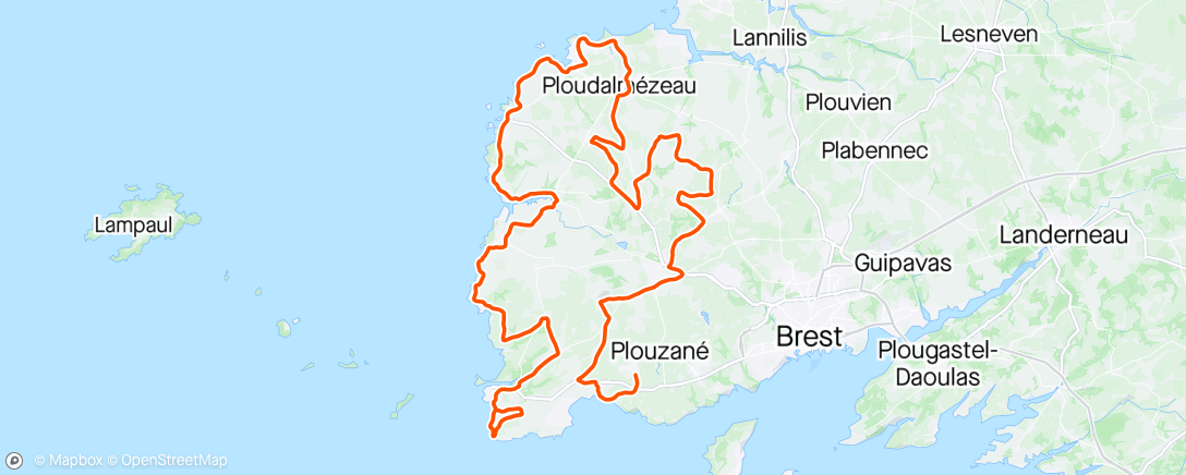 Map of the activity, Tour de Bretagne 1