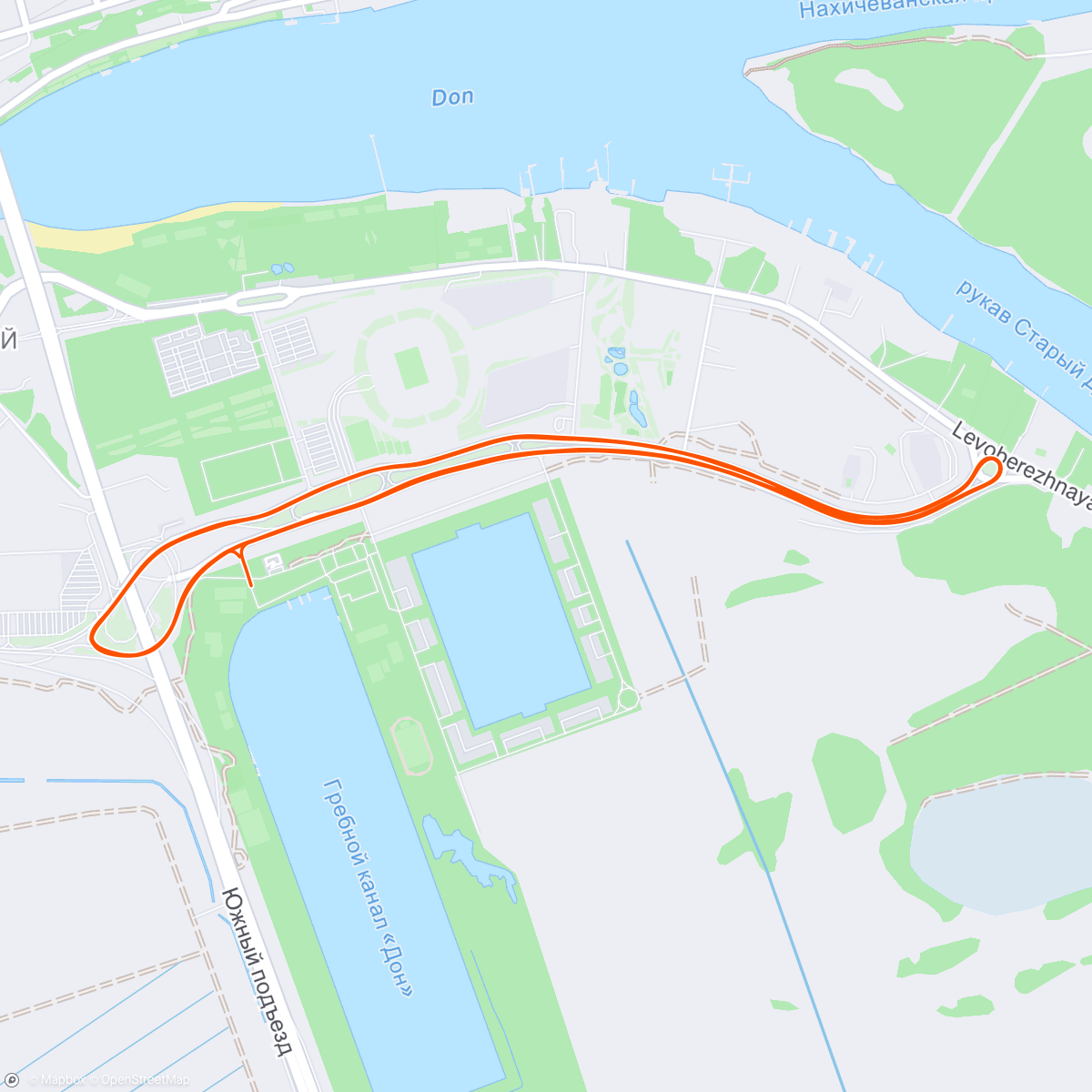Map of the activity, Triway olympic bike course