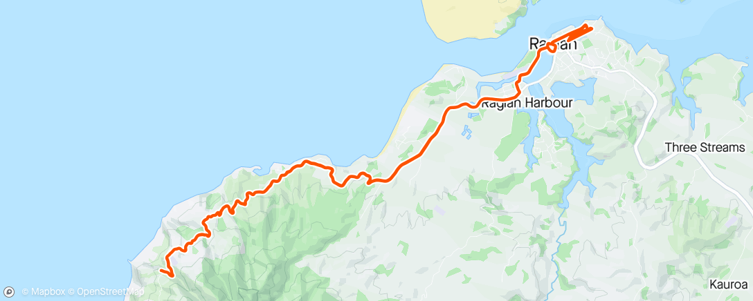 Map of the activity, Te Toto gorge