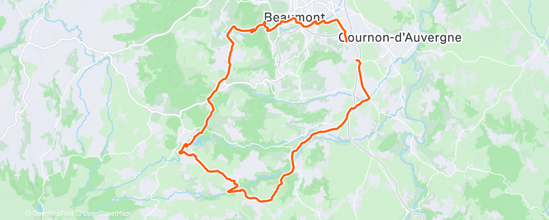 Map of the activity, Morning Ride