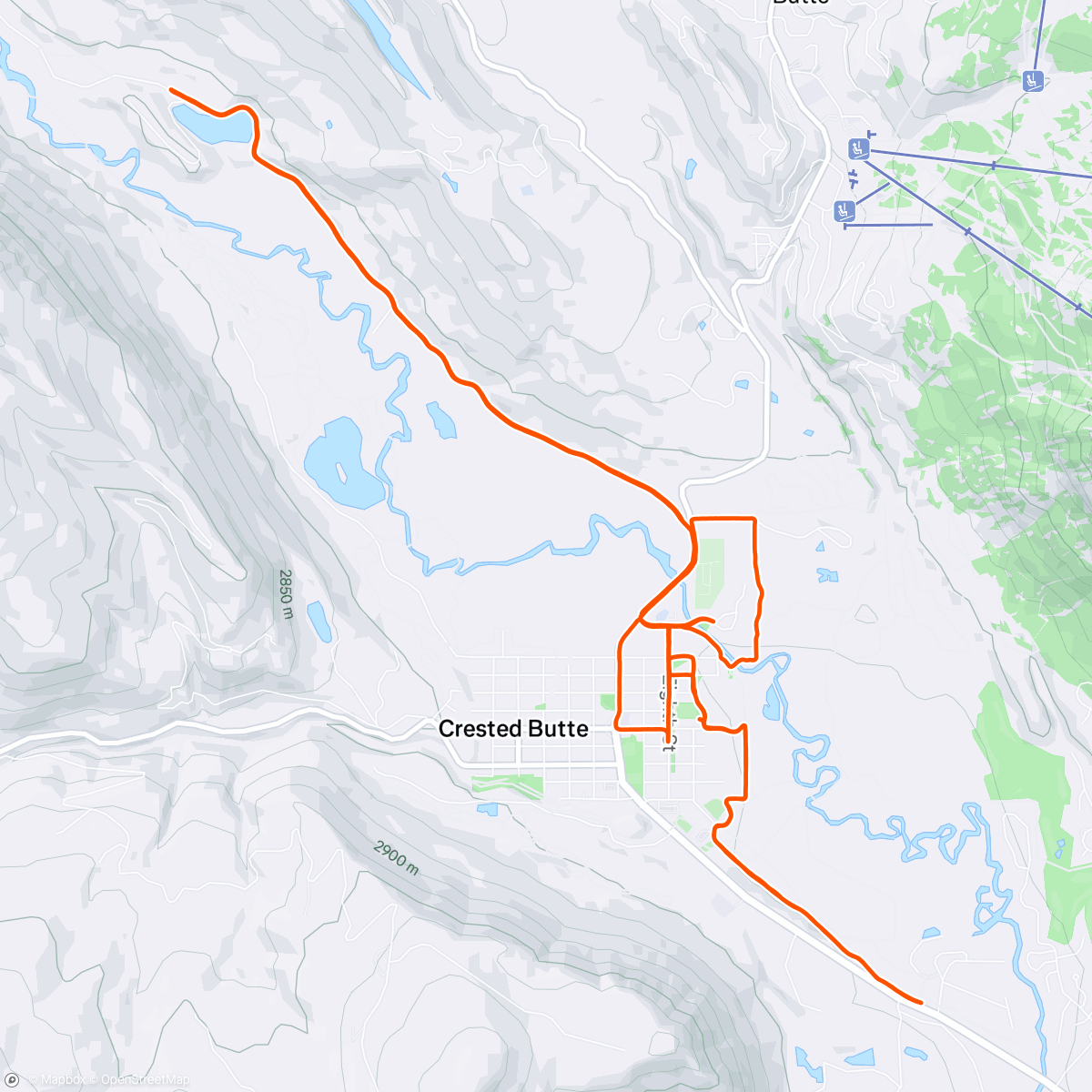 Map of the activity, Morning Run