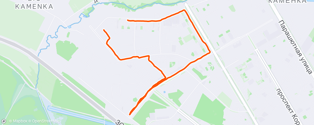 Map of the activity, Morning Run