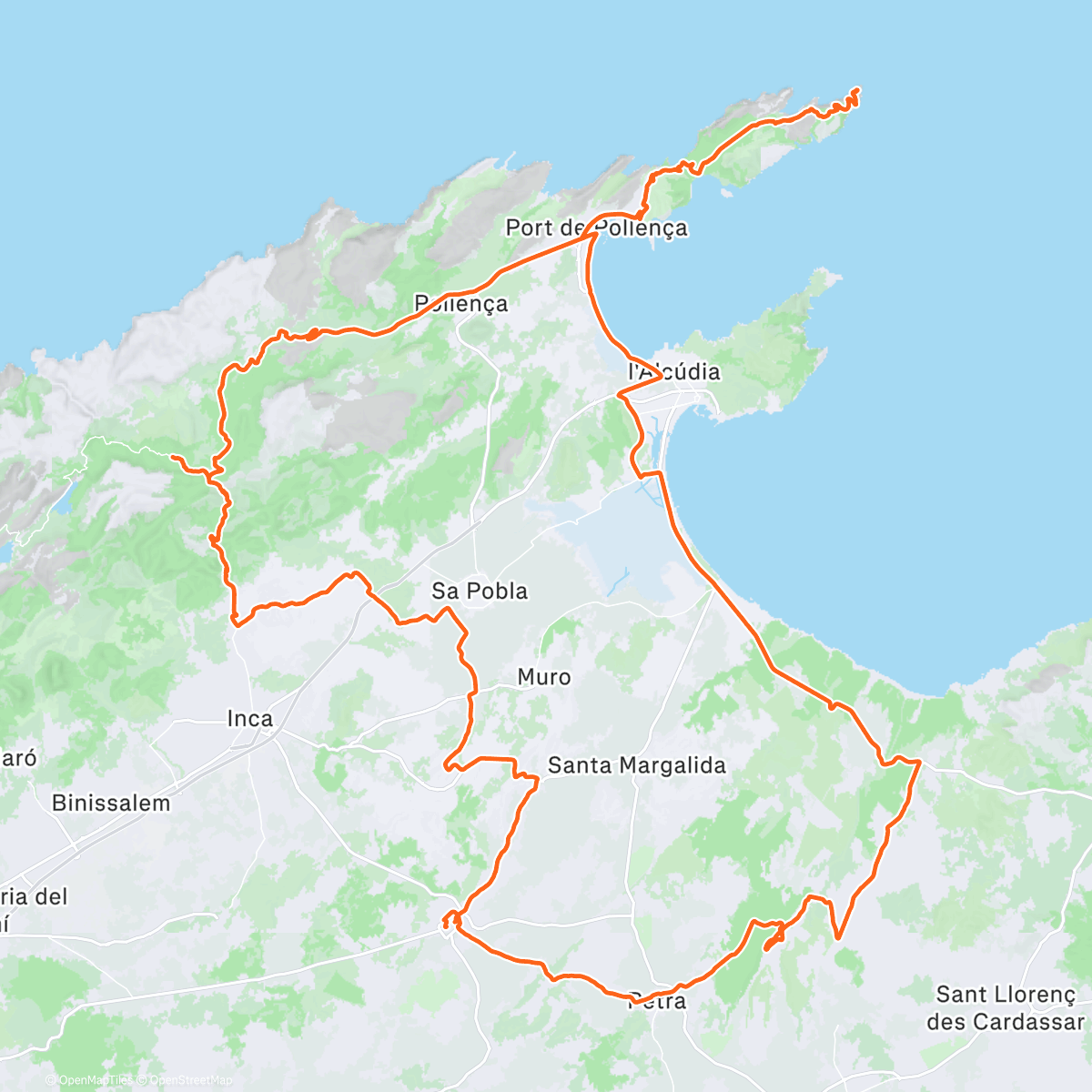 Carte de l'activité Radfahren