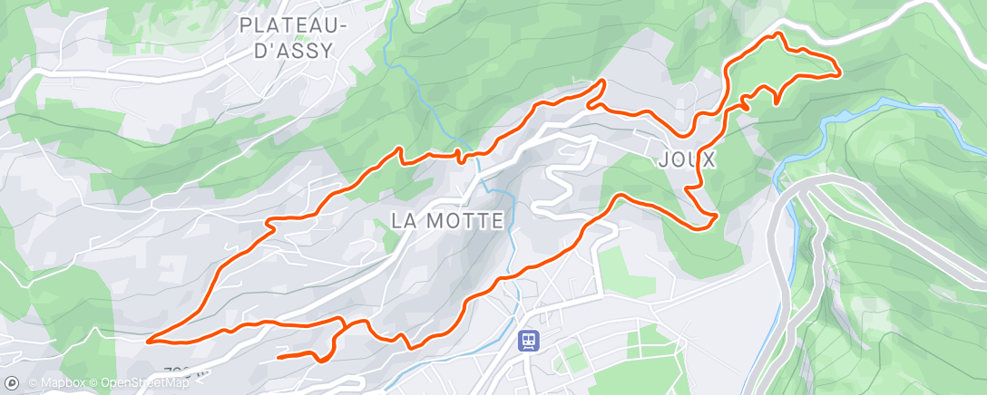 Map of the activity, Footing avec les coachs