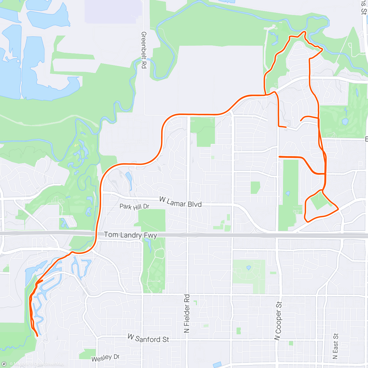 Map of the activity, Morning Ride around the neighborhood.