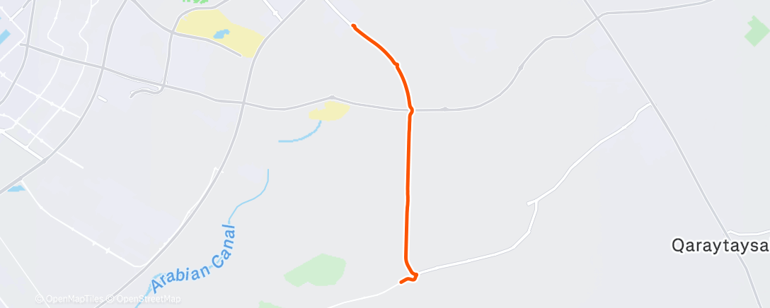 Map of the activity, Cycling