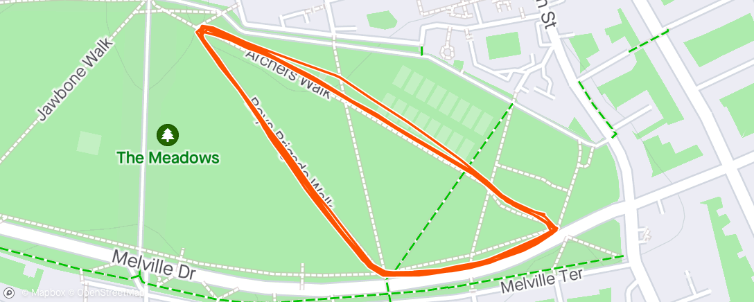Map of the activity, Meadows intervals