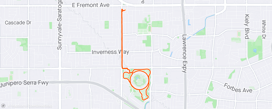 Map of the activity, Sunnyvale / Cupertino, Apple Park