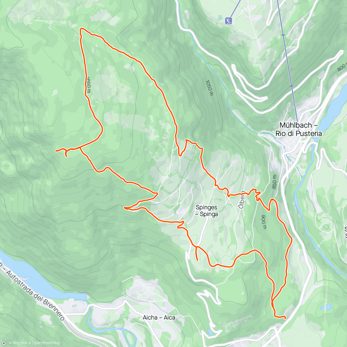 Map of the activity, Endurance run