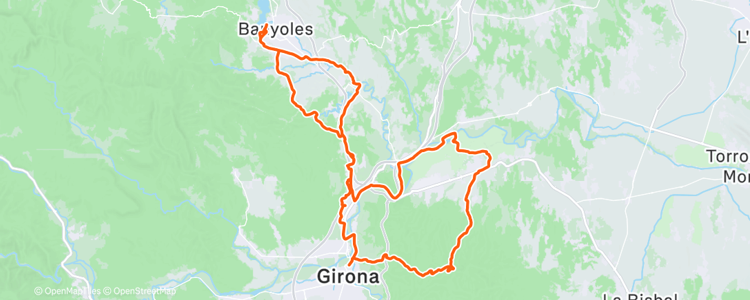 Map of the activity, Morning Ride