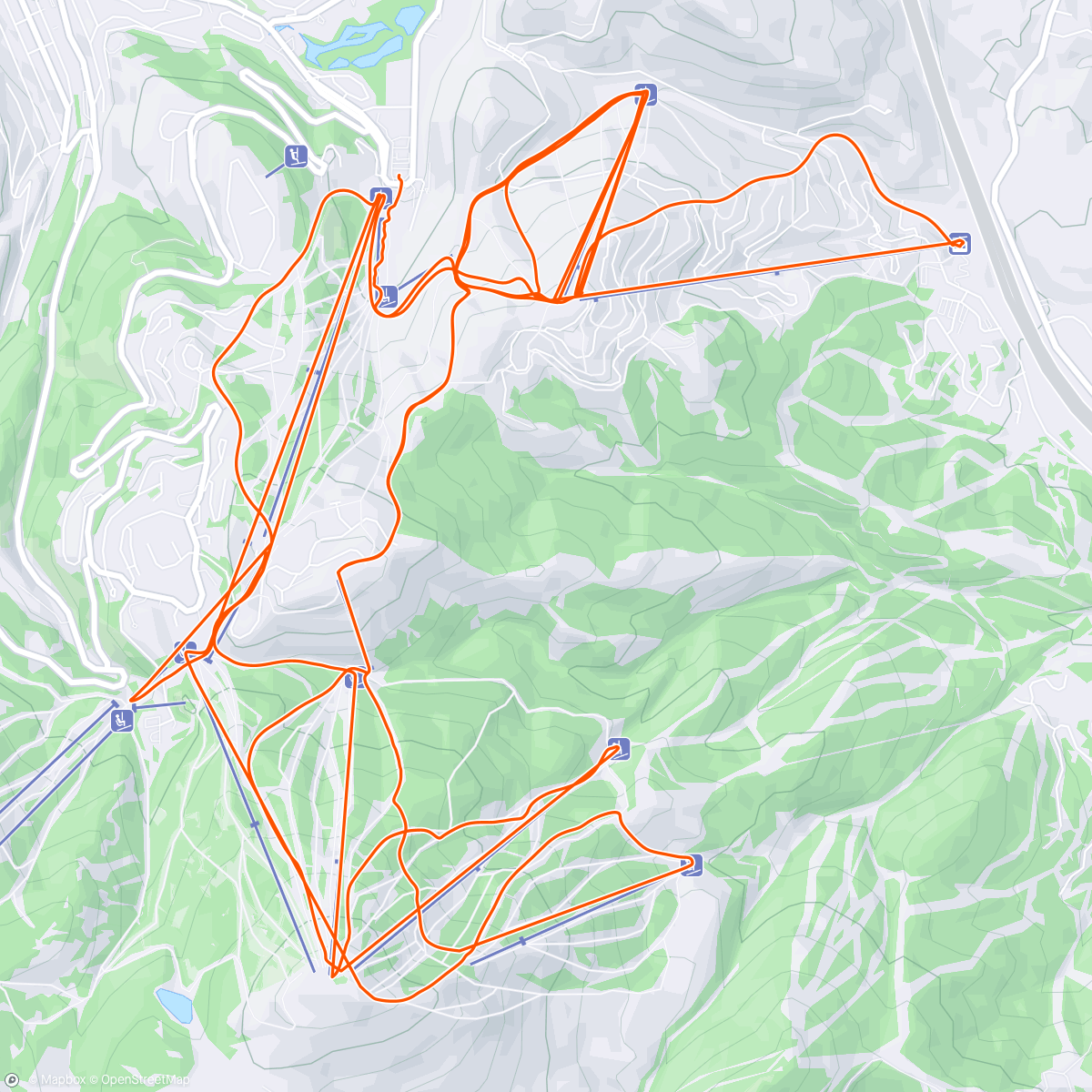 Map of the activity, Spring ski!