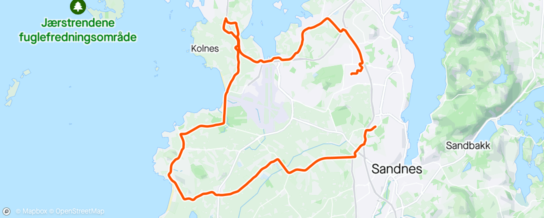 Map of the activity, Rolig tur i sommervær
