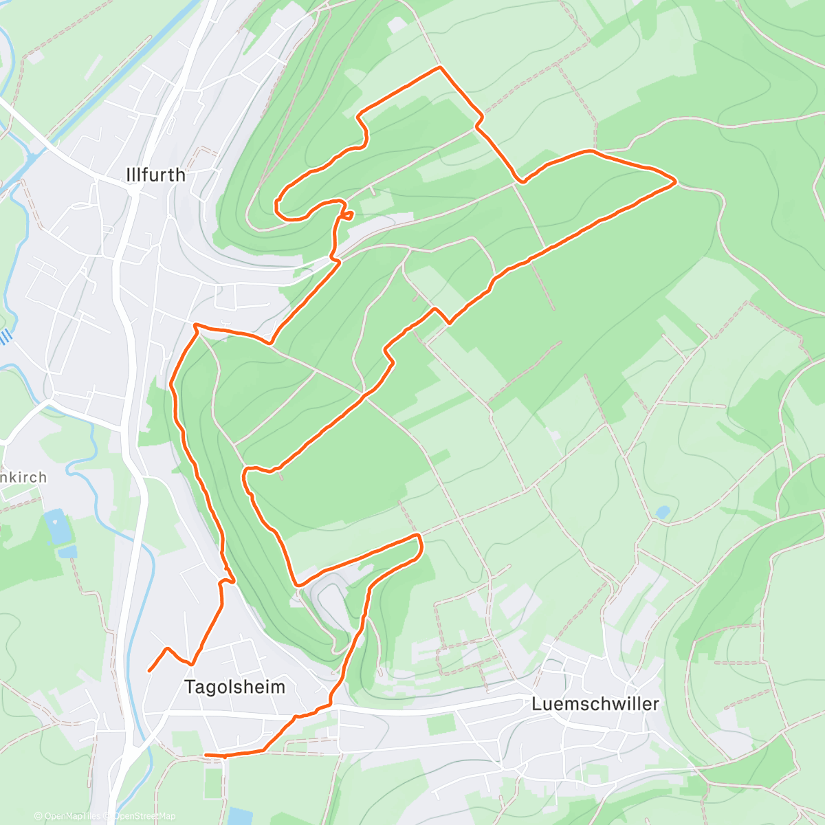 Map of the activity, Marche dans l'après-midi