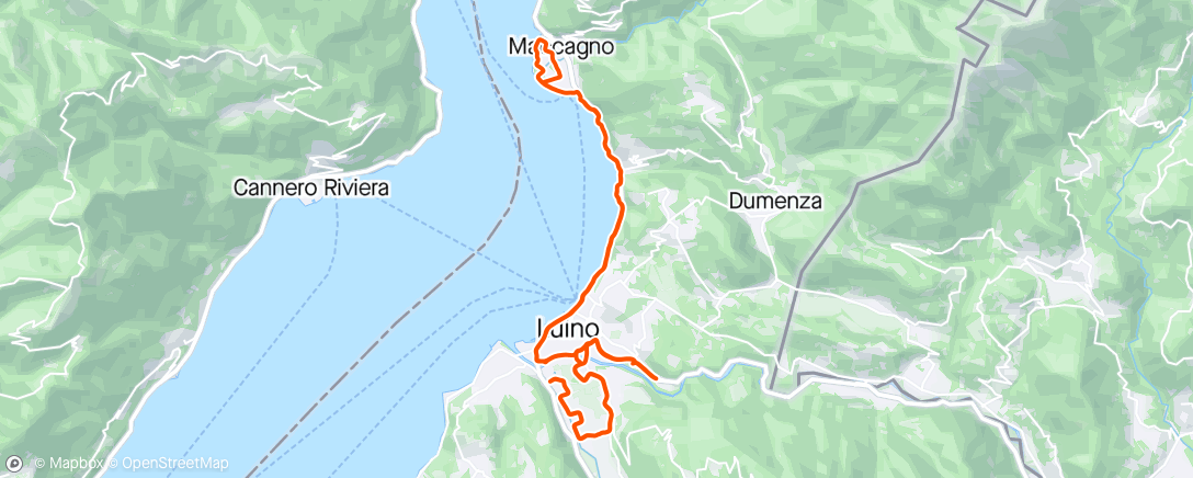 Map of the activity, 33km: primi 20km da solo, 13km con Luigi