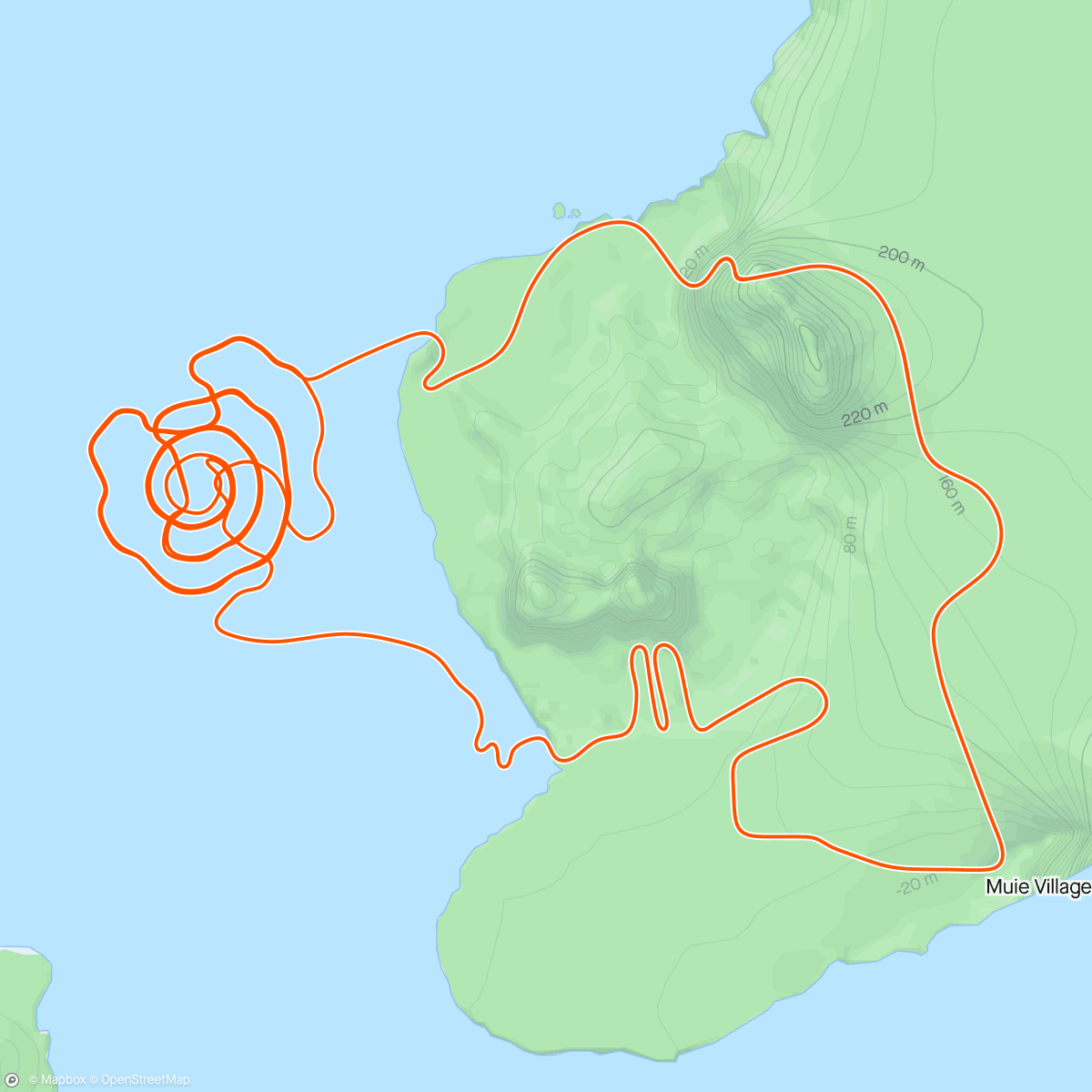 アクティビティ「Zwift - Volcano Climb in Watopia」の地図