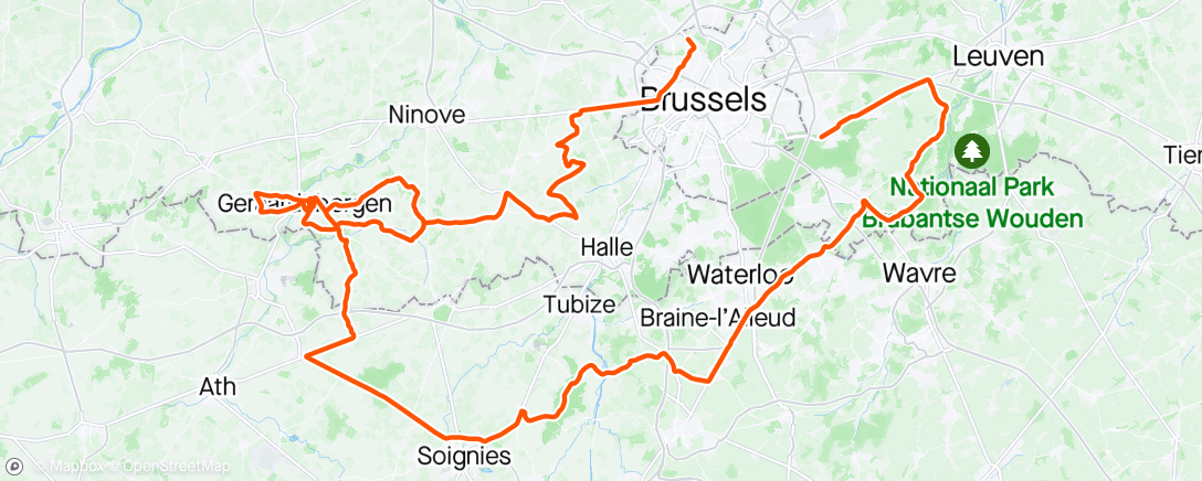 Map of the activity, Might have a week off the bike more often