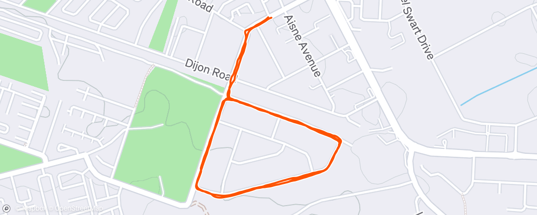 Map of the activity, Morning Run