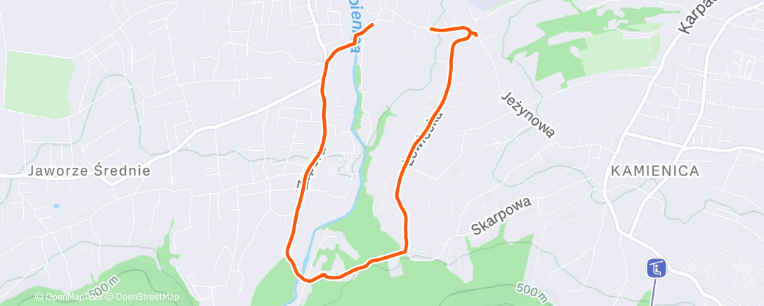 Map of the activity, Lunch Walk