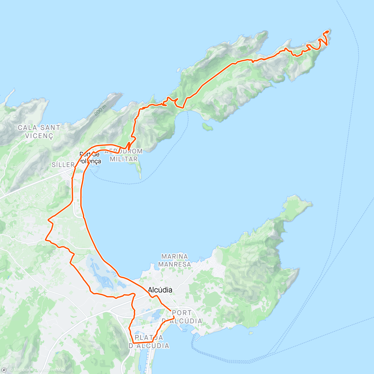 Map of the activity, Formentor 1000