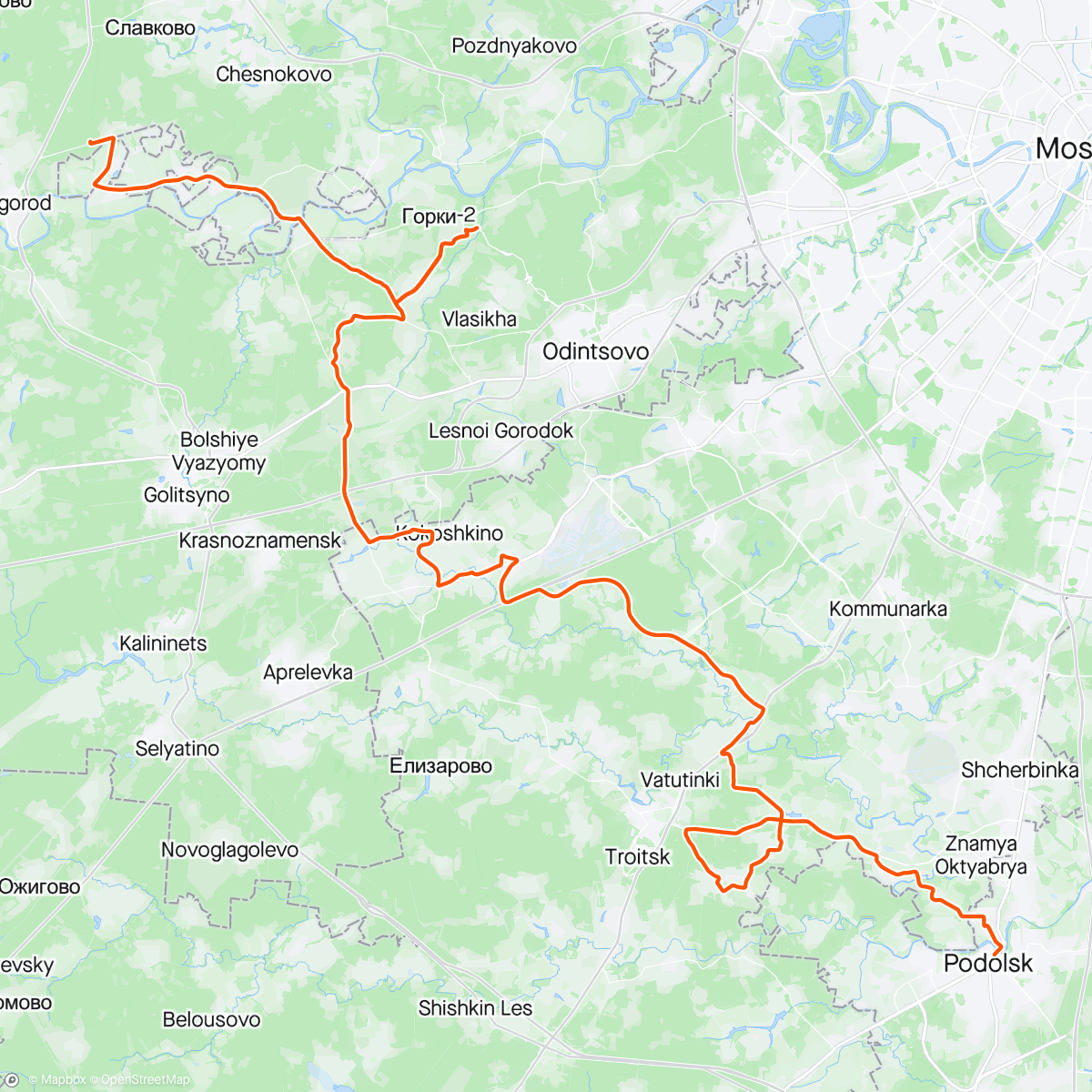 Map of the activity, Приезжай в Подольск