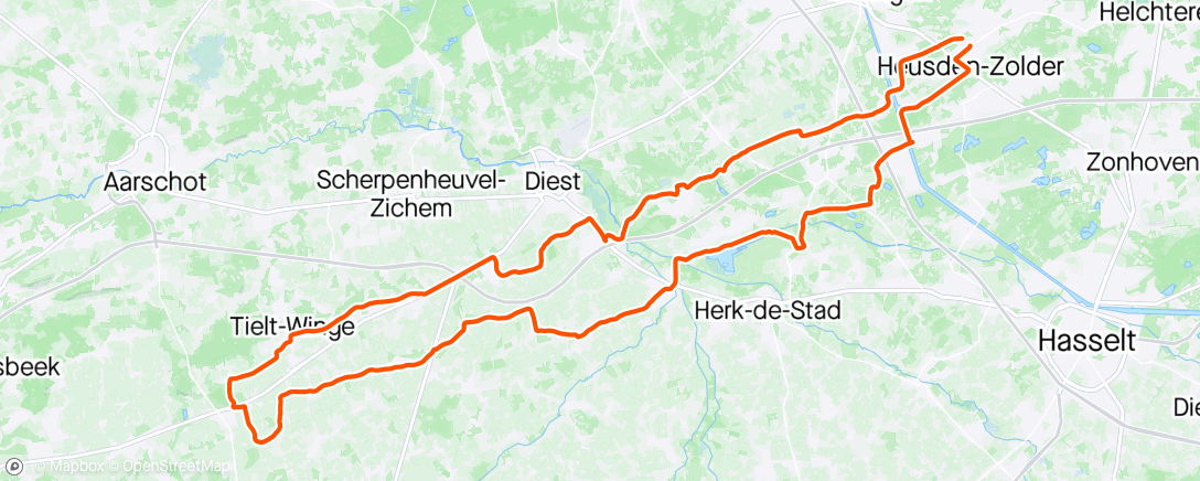 Map of the activity, Kiezegem