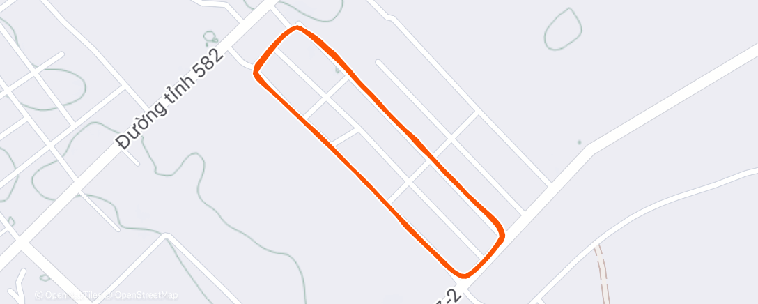 Map of the activity, Afternoon Run