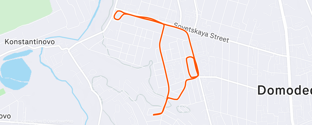 Map of the activity, Утренний забег