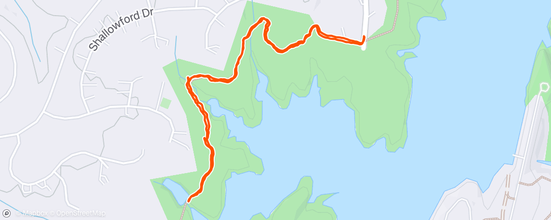 Map of the activity, Afternoon Hike