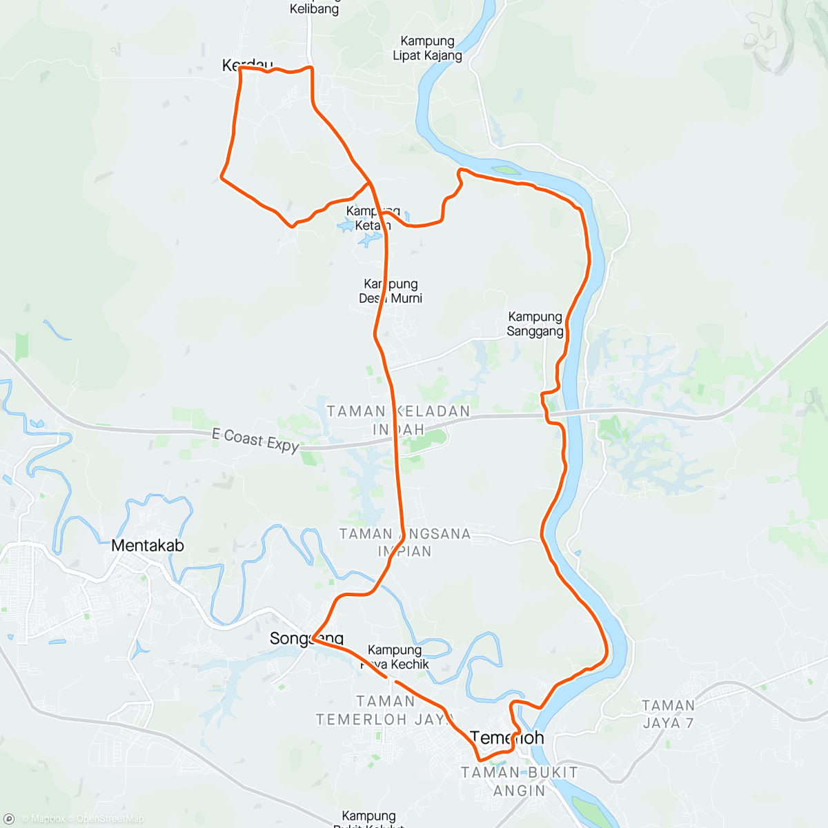 Map of the activity, Z2 Ride