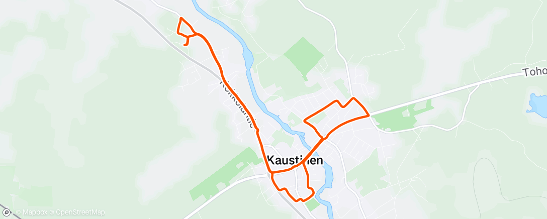 Map of the activity, Afternoon Run