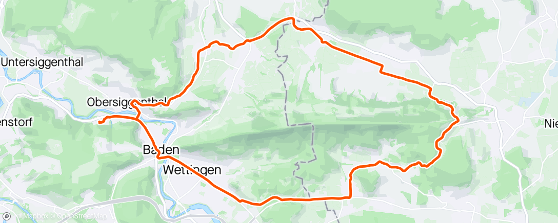 Map of the activity, Baden - Regensberg - Baden
