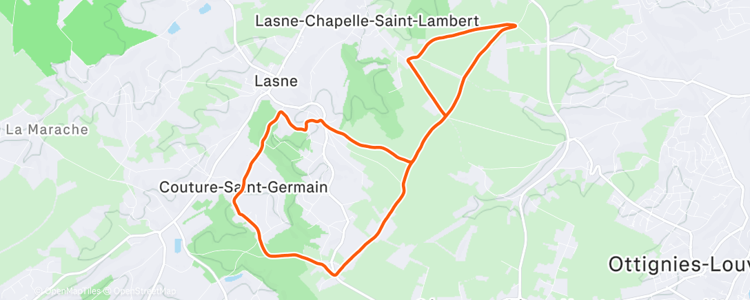 Map of the activity, Morning Run