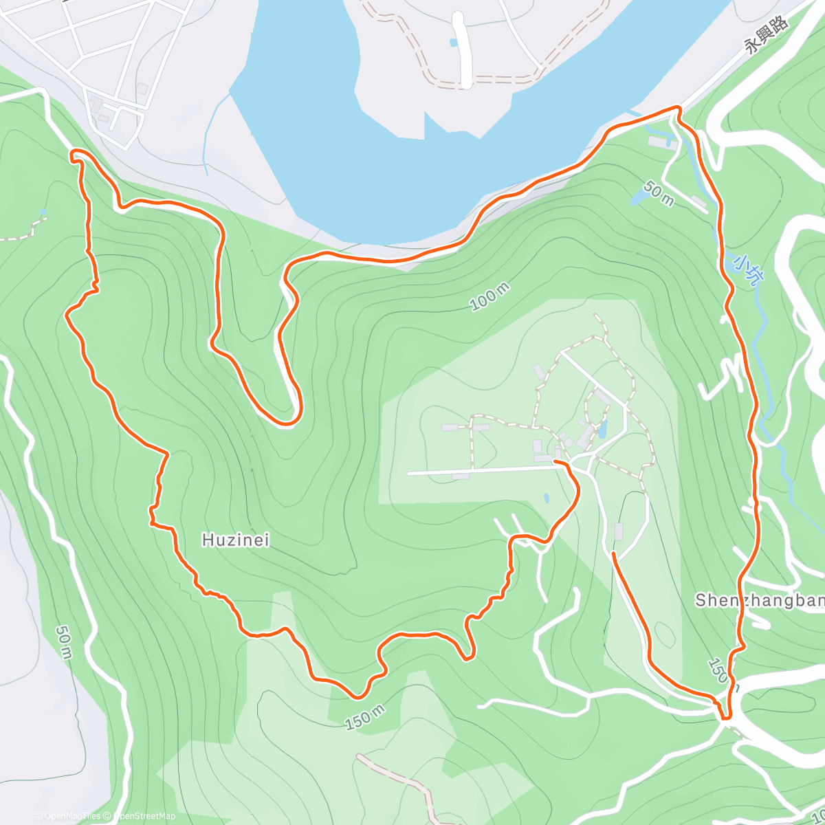 Map of the activity, Afternoon Trail Run