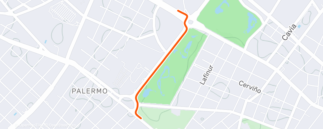 Map of the activity, Caminata por la mañana