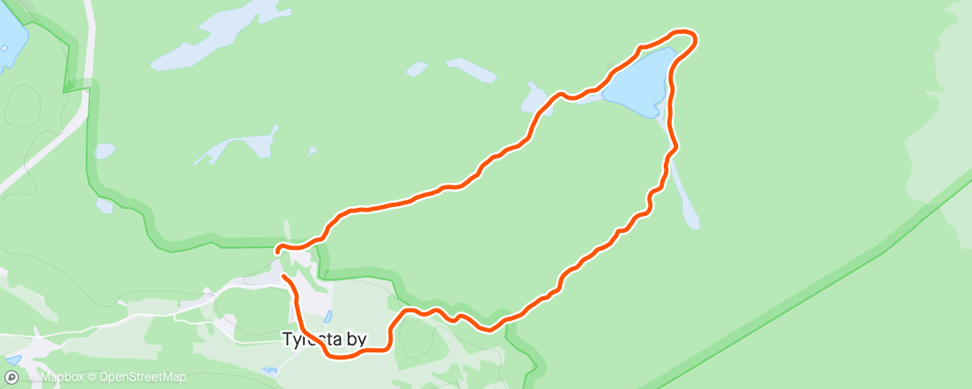 Map of the activity, Afternoon Trail Run