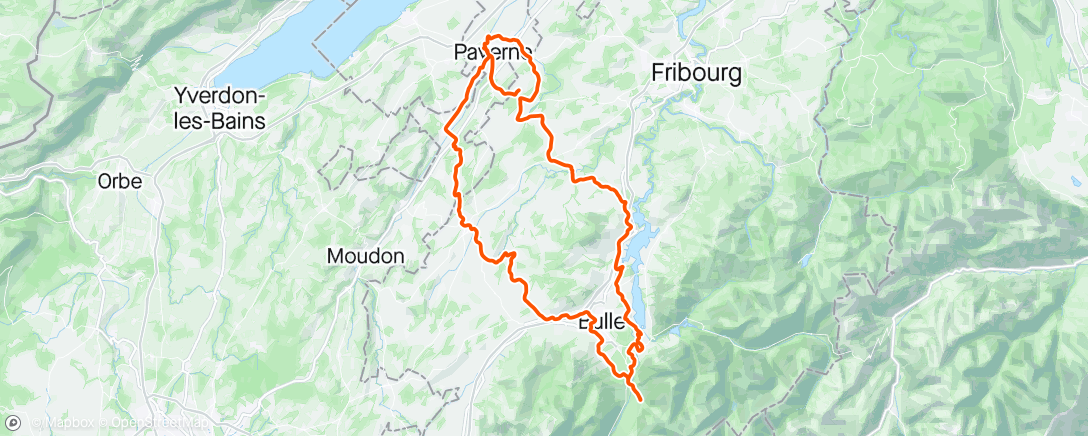 Mapa da atividade, Route / La Gruyère avec le Vélo Club Payerne 👌🏻