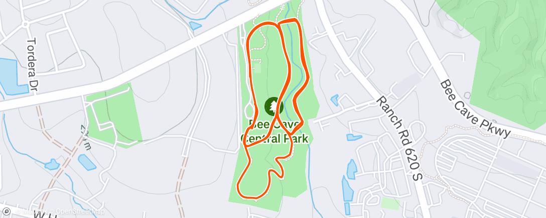 Map of the activity, Morning Run