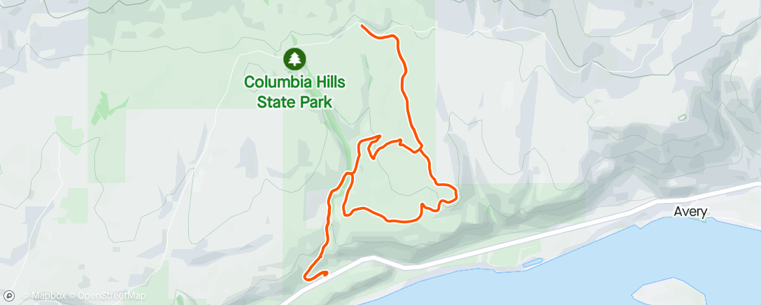 Mappa dell'attività Columbia hills