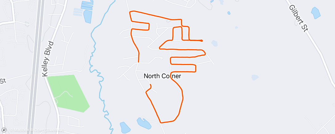 Map of the activity, Afternoon run