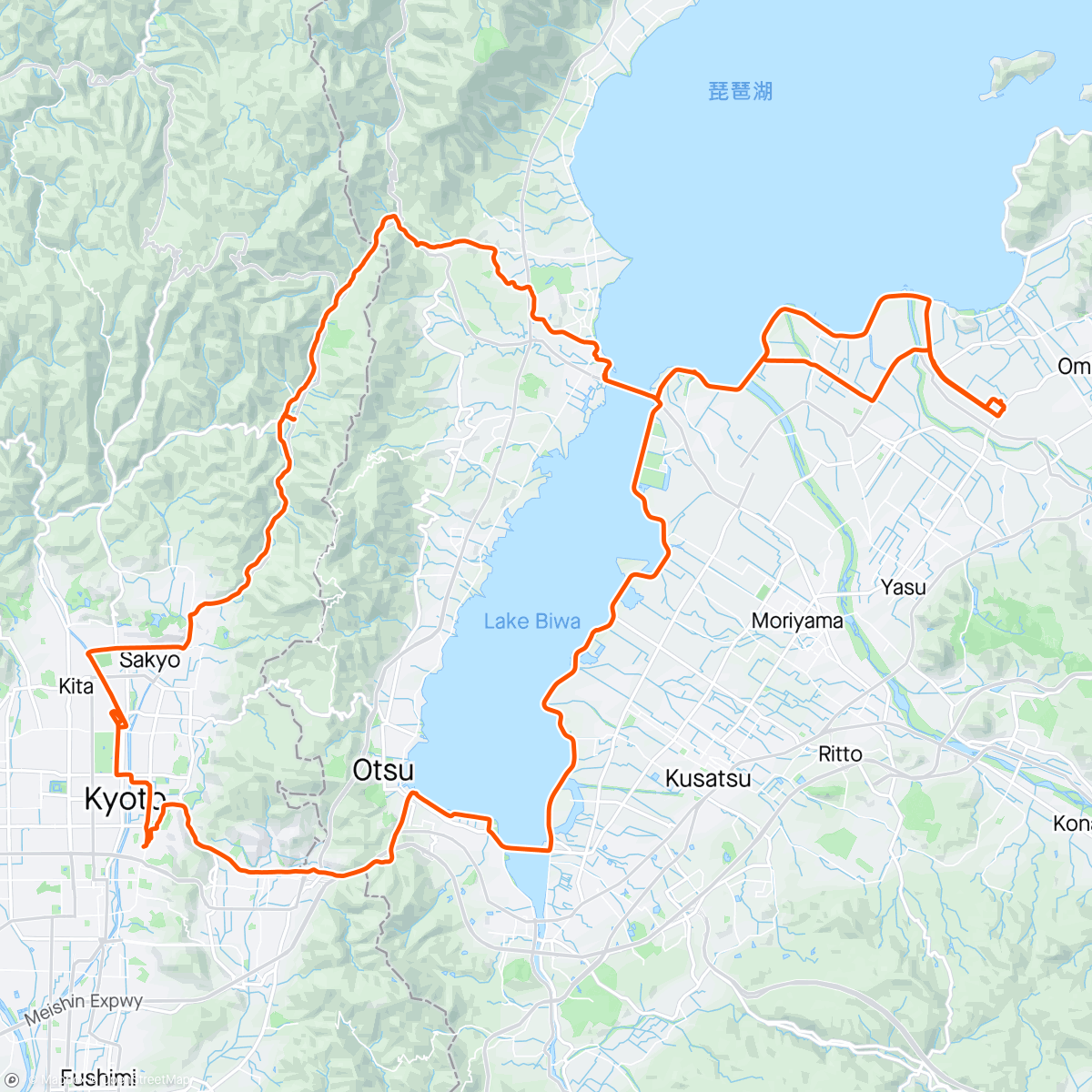 Mapa da atividade, キンツバ・ライド Kintsuba Ride