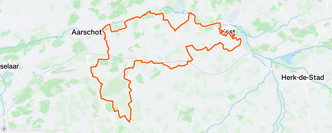 Map of the activity, Met Tim 2025 uit de benen rijden