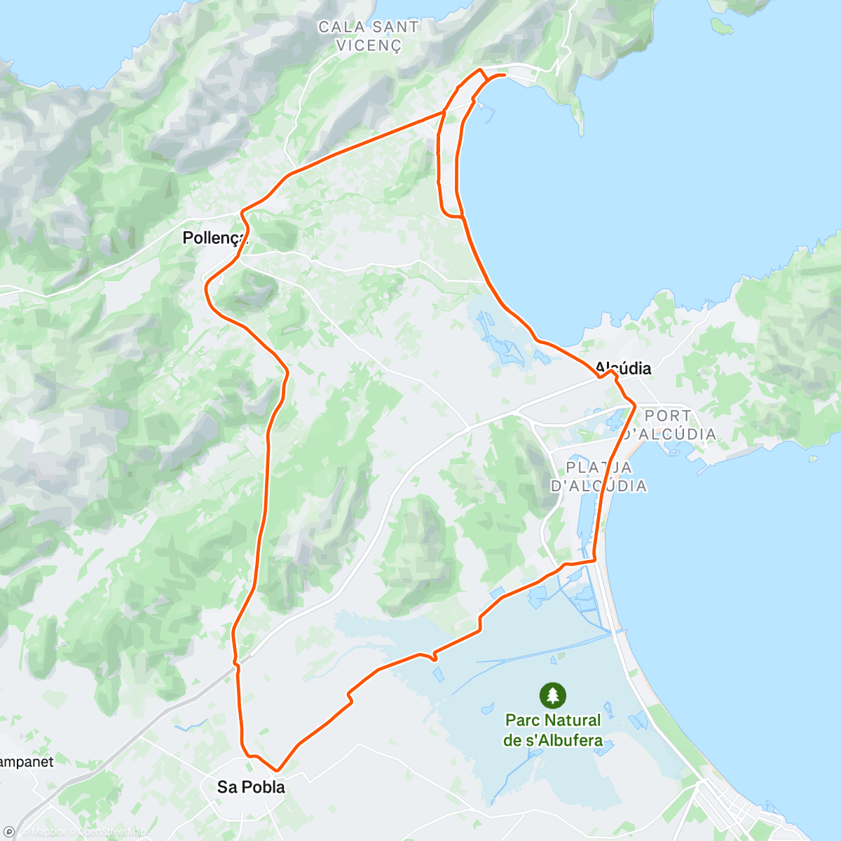 Map of the activity, 19th June - Sa Pobla