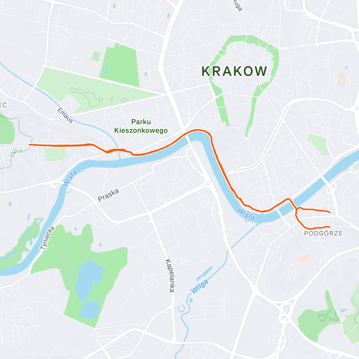 Map of the activity, EZ Run