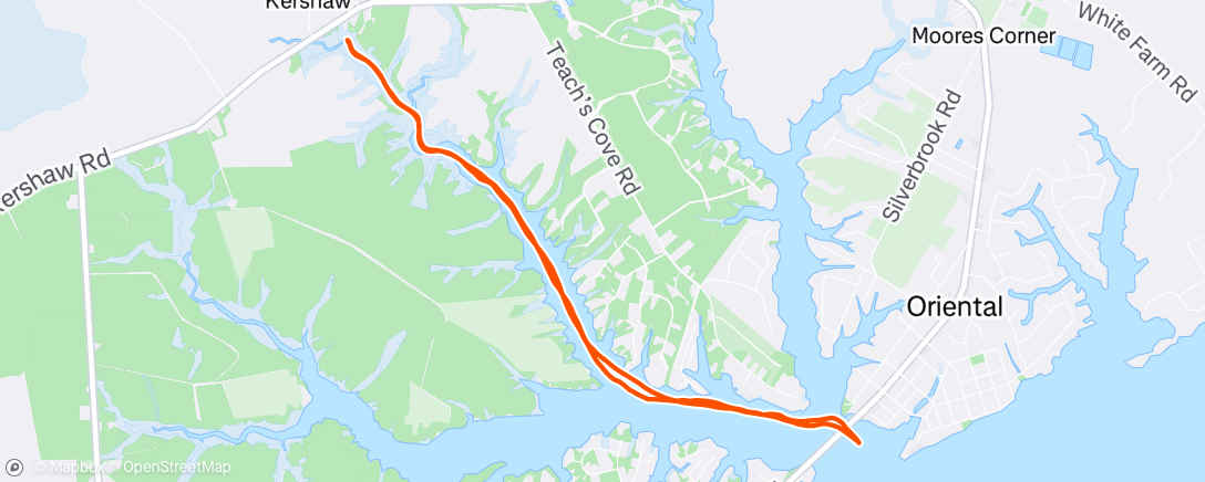 Map of the activity, Afternoon Stand Up Paddling