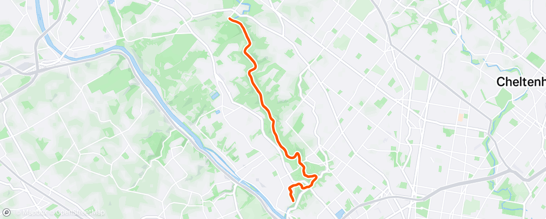 Map of the activity, Afternoon Run