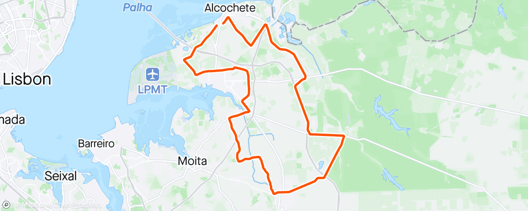 Map of the activity, Volta de bicicleta matinal