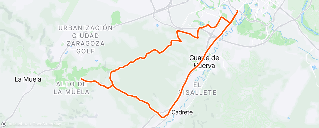 Map of the activity, A la Muela