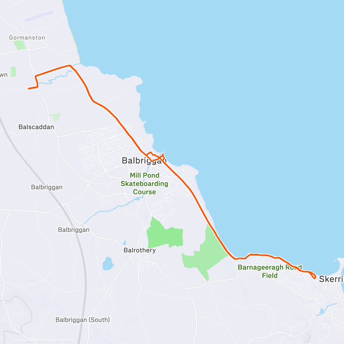 Map of the activity, Afternoon Ride