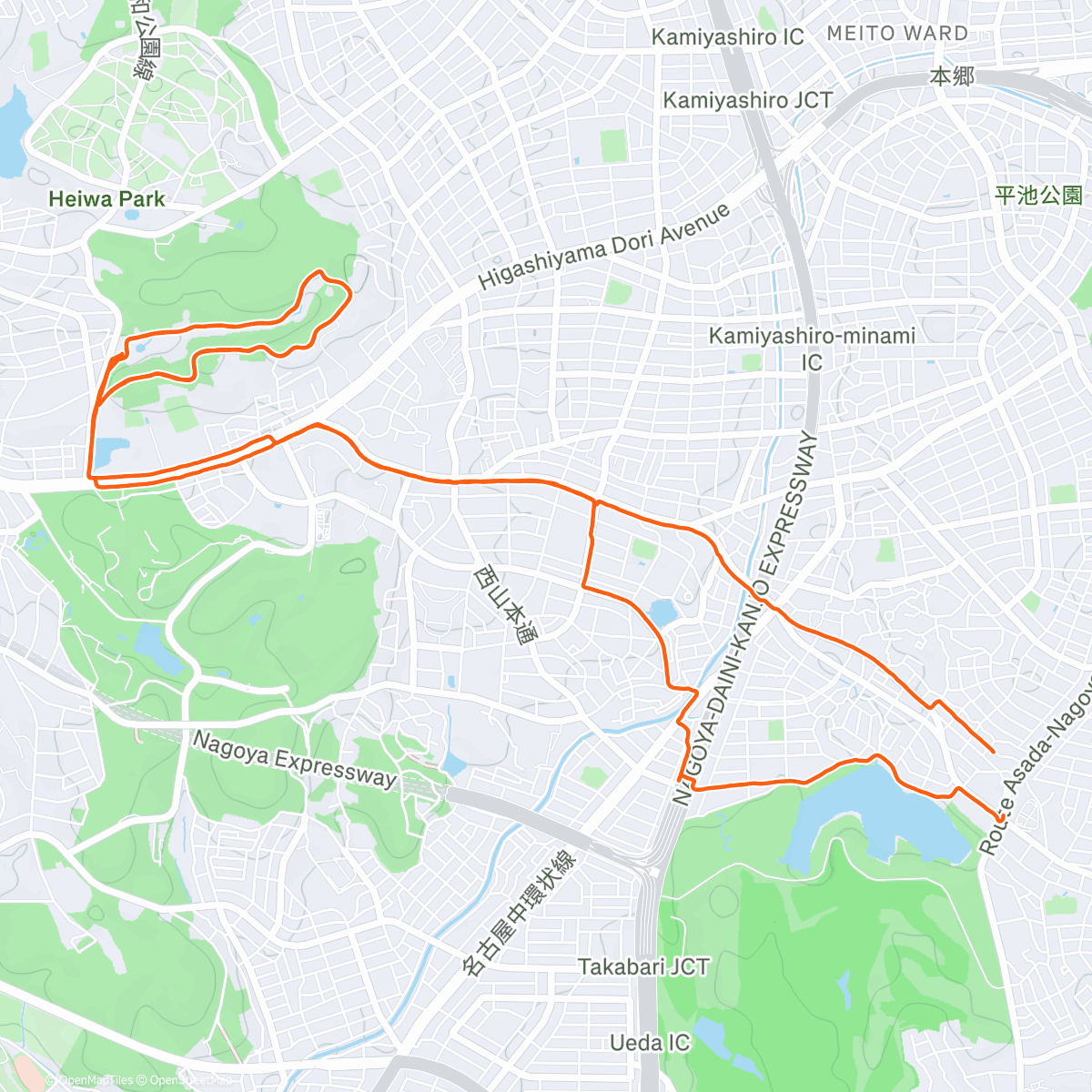 Map of the activity, 自走平和公園パークラン