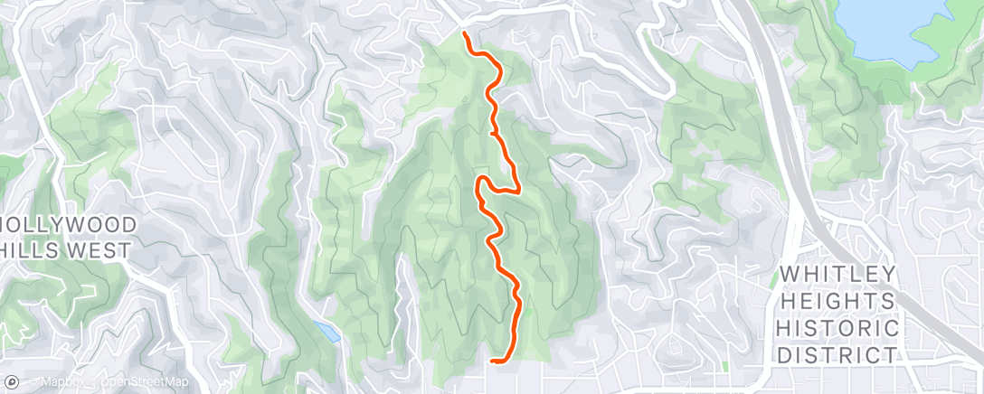 Map of the activity, Lunch Hike